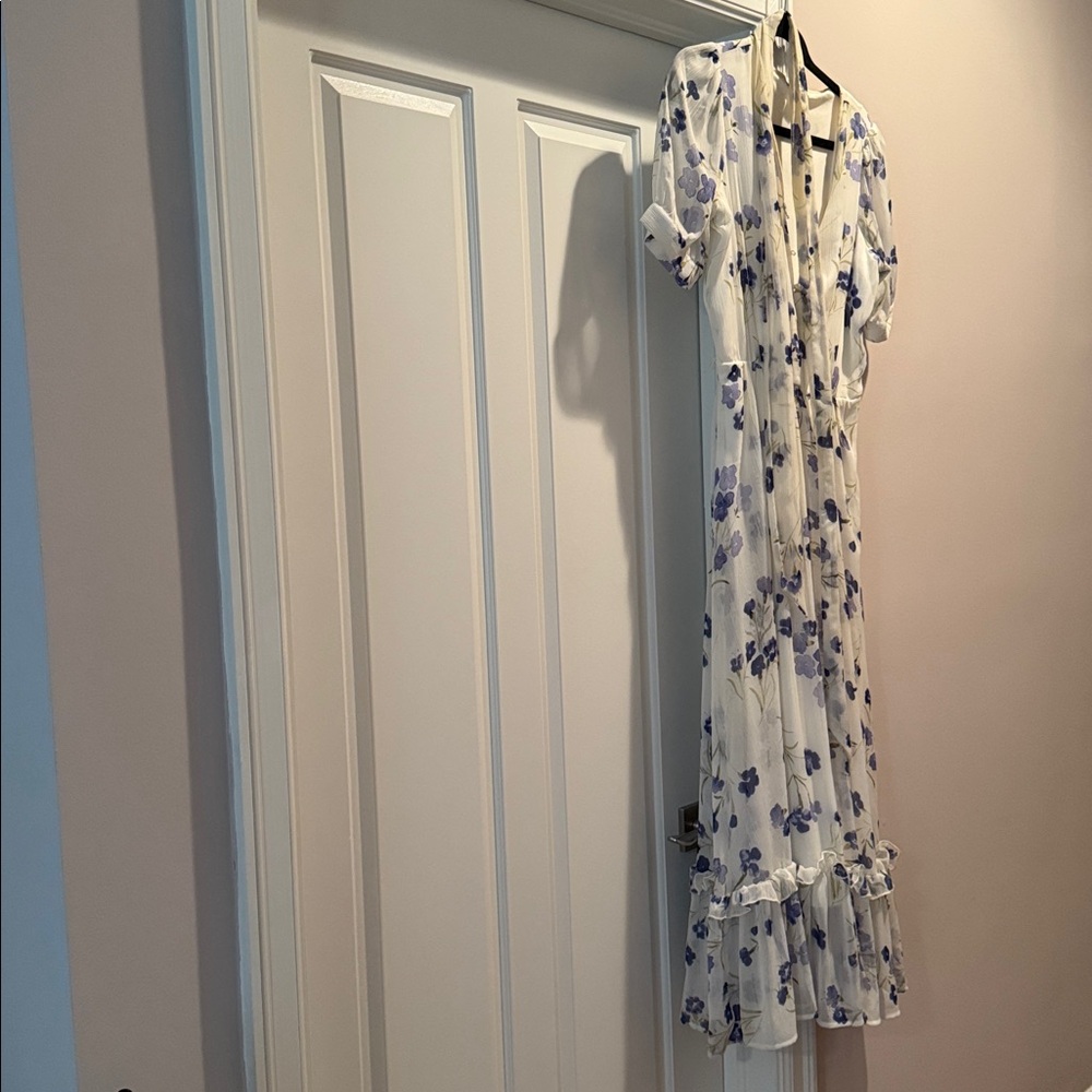 Floral Maxi Dress with Blue Flowers Calvin Klein